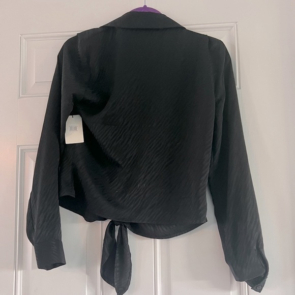 Leith Black pattern top M New - Picture 2 of 4